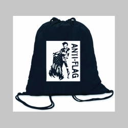 Anti Flag  ľahké sťahovacie vrecko ( batôžtek / vak ) s čiernou šnúrkou, 100% bavlna 100 g/m2, rozmery cca. 37 x 41 cm